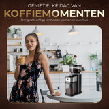 NovaWare Koffiemolen Pro – Elektrische Koffiemolen – Koffiebonen maler – Koffiemaler - Coffee Grinder - Zwart