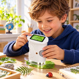 Digitale Microscoop voor Kinderen – Handmicroscoop met Kleurenscherm – Foto & Video – LED-Verlichting – Oplaadbaar via USB-C – Compact & Draagbaar – Wit