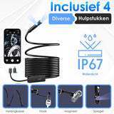 Vesfy Inspectiecamera Met App en Dubbele Camera - Verlichting - 5 Meter - 1920P HD - Android-IOS - IP67 Waterdicht - Endoscoop
