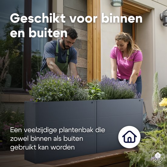 4gardenz® Plantenbak Metaal voor Buiten met Verhoogde Bodem