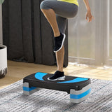 3 hoogtes verstelbare anti-slip aerobic Stepbank - tot 150 kg - Blauw