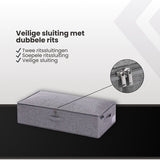 Bed Organizer met verharde bodem - 2 stuks - Ruime Opbergzakken voor Kleding en Dekbedden - Grijs - Opbergtassen voor onder je Bed