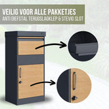 4gardenz® Pakketbrievenbus XL - Staande - Pakketbox - Antraciet