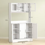 Keukenkast Scandinavisch Design met Glazen Deuren - Wit