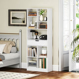 4goodz Boekenkast met 9 vakken en 1 lade - 24x60x158 cm - Wit
