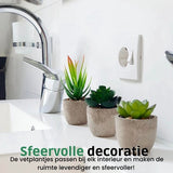 GreenDream® Mini Kunstplanten - Vetplanten in Pot 6 stuks - Cadeautip