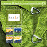 HanSe® Schaduwdoek Driehoek Waterdoorlatend 5x5x5 m Zonnedoek