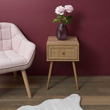 4goodz Nachtkastje Bali Bohemian met lade 39x39x55 cm - Bruin