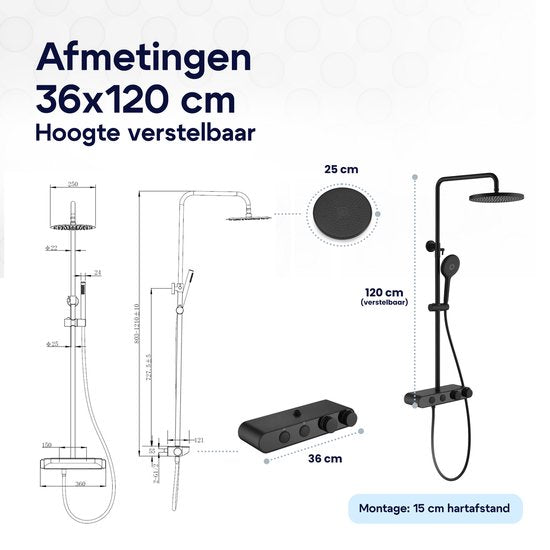 Luzzo® Regendouche met