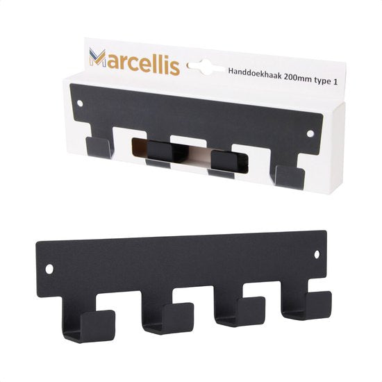 Marcellis - Industriële handdoekhaak - ophanghaak - haken - staal - incl. bevestigingsmateriaal