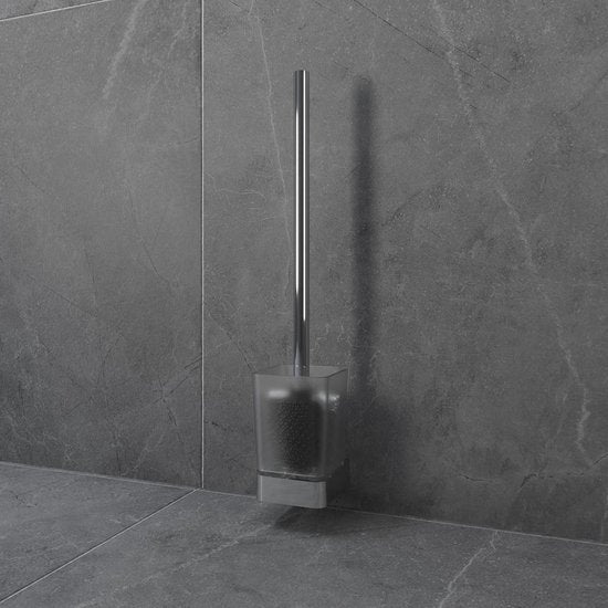 Luzzo® Piazzo Messing Toiletborstel met wand houder - chroom