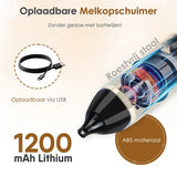 Pro Elektrische Melkopschuimer - USB Oplaadbaar - 3 Snelheden - 2 Opzetstukken - Voor Koffie, Cappuccino & Matcha