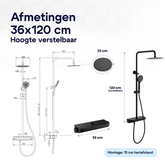 Luzzo® Regendouche met