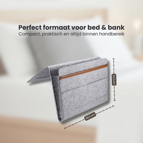 Bedside Pocket - Vilten Opbergzak voor Bed of Bank - Bedorganizer