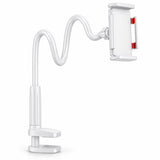 Telefoonhouder Bureau met Flexibele Arm – Telefoon- & Tablethouder met Tafelklem – 76 cm Verstelbare Arm – Voor Bed, Bureau & Tafel – Wit