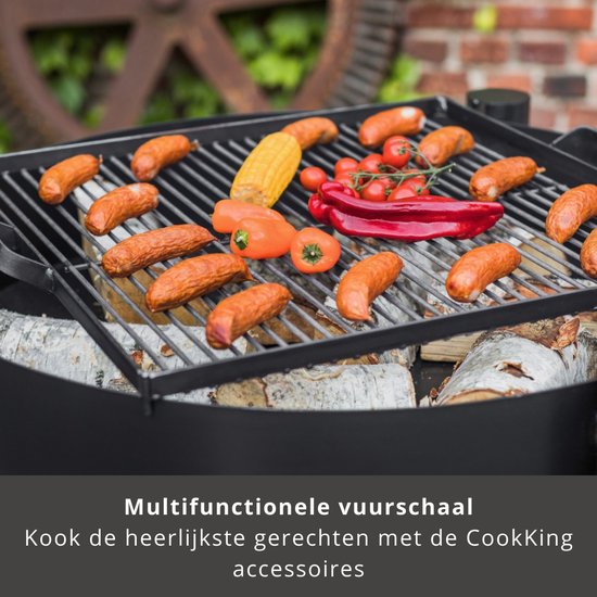 CookKing - Vuurschaal Ø - Vuurschaal BBQ - Staal - Zwart