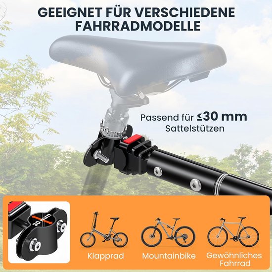 4goodz Aanhangwagen koppeling transportaanhanger fietskar bolderwagen - Zwart