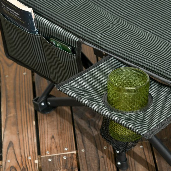 Massagestoel met Verwarmingsfunctie met Voetsteun - Zijvak - Stoffen bekleding - Grijs
