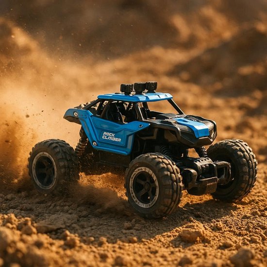 DMG Supply RC Auto - Bestuurbare Auto - Raceauto - Blauw - Binnen en Buiten - 15 km-u - Vanaf 7 Jaar