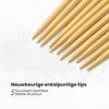 Breinaalden Set Bamboe 36 Stuks - 18 Verschillende Maten - 35 cm Lang - 2 tot 10 mm Dikte - Ergonomische Breinaald - Kwalitatief Hoogwaardig Bamboe