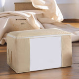 Hoogwaardige Opbergtas voor kleding - Wit - Organizer voor Dekbed - Opbergzak - Opberger voor Seizoenskleding - Zak om ruimte te besparen - Opslag voor dekbed en kleding - Bescherming voor Kleding - Oplossing voor Winterjassen