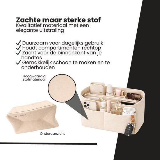 Handtas organizer - Bag in Bag - 11 ruime vakken - 17 9 Tasorganizer