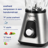 Safecourt Kitchen Blender - Smoothie maker - Krachtige 1200W - To-Go Beker - 3 Standen - RVS