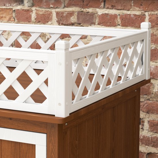 4goodz Kattenhok met dakterras 67,5x63x68,5cm - Bruin