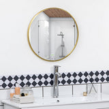 4goodz Ronde Spiegel 50 cm met Aluminium Frame - Goud