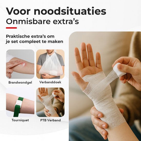 104-Delige EHBO Kit - Noodpakket - EHBO voor Auto, Thuis, en - Kit met en - en