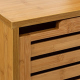 5five Hoge Badkamerkast Sicela Bamboelook 33x38x168 cm - Bruin