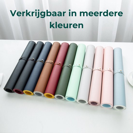 AKSA Home® Muismat XXL - Bureaumat met Anti-Slip - Bureau Onderlegger voor Kantoor - 40 x 80 cm - Zwart