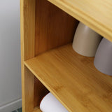 4good Bamboe Badkamerkast 2 deuren en legplanken 29x50x92 cm