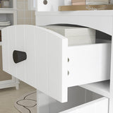 4goodz Badkamerkast 24x34x170 cm - Kolomkast 3 vakken en 1 lade - Wit