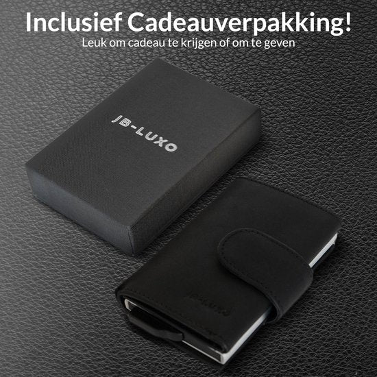 JB-Luxo Pasjeshouder - Uitschuifbaar - RFID Anti-Skim - Pasjes - en Aluminium
