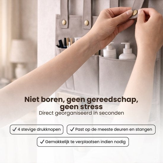 Multifunctionele Hangende Organizer - 8 Vakken - Opbergen met Stijl & Gemak
