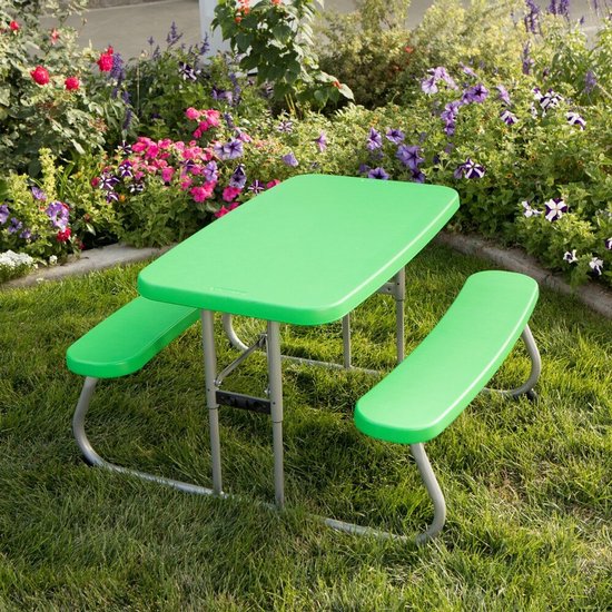Lifetime® Kindertafel Opvouwbaar - Picknickset voor binnen en buiten - Groen