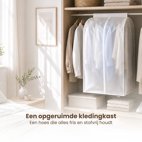 Kledinghoes XXL - Wit - 90 cm x 50 cm x 60 cm - Kledinghoezen - Kleding Beschermhoes - Kledingtas