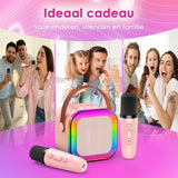 Vesfy Karaoke Set - Draadloze microfoon met Bluetooth 5.0 en LED verlichting