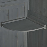 Gelakt Houten Tuinkast Berging 182cm - Grijs