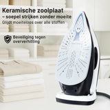 Carewat Stoomstrijkijzer met Stoomgenerator - Wit - 2200W - 1.5L Uitneembare Watertank - 100 g-min Stoomproductie - Keramische Zoolplaat - 3.0 Bar Stoomdruk - Anti-Oververhitting - Geschikt voor alle stoffen