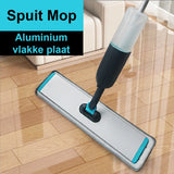 Spray Mop met Waterreservoir – Spuitmop voor Laminaat, Parket & Tegels – Aluminium Platte Mop met Microvezeldoek – 180° Draaibare Kop