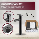 Luzzo® Como - RVS Wastafelkraan Hoog