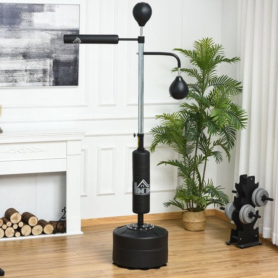 Staande Bokstrainer met 2 Speedballen Reflexstang en Zuignapvoet - 160-230cm Verstelbaar