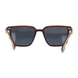 5one® Rimini Slimline White - houten zonnebril met zwarte strepen