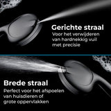 AKSA Home® Douchekop met Slang - Douchekop met Filter - 10 sproeistanden - Regendouche met Hoge Druk - Zwart