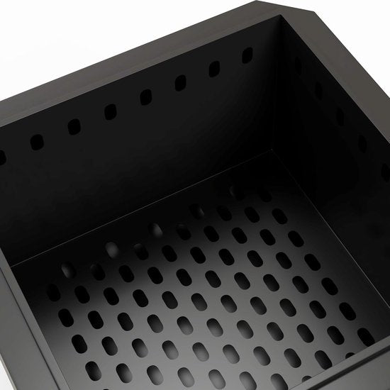 Vuurkorf incl. Aspook 48x48x41 cm - Zwart