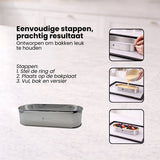 Roestvrijstalen sloffenring - Verstelbaar Bakframe - RVS - 27 - 40 cm – Sloffen – Taarten - Vruchtentaarten - Bakslof Verstelbaar