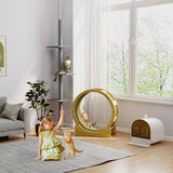 4goodz Kattenloopwiel 91 cm met rem en krabplank, kattenloopwiel
