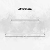 Douchestang Uitschuifbaar - Wit - 66 cm tot 99 cm - Universeel - Douchestang zonder Boren - Douchestang Verstelbaar - Douchegordijnstang - Gordijnstang